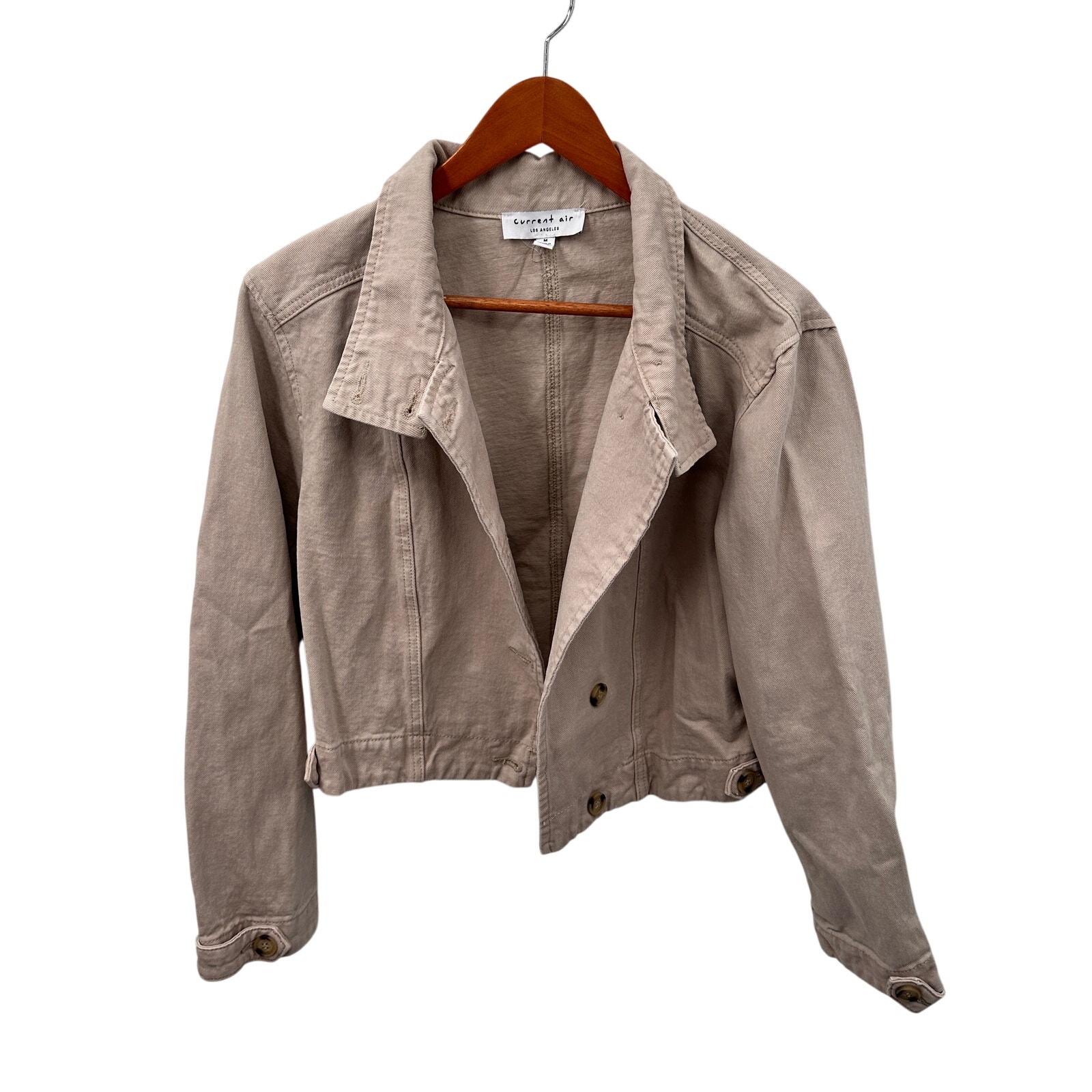 Current Air Anthropologie Tan Cotton Cargo Jacket // M